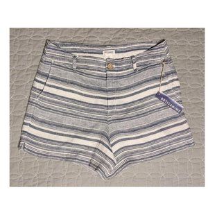 ARTISAN New York Linen Shorts Blue White Shorts